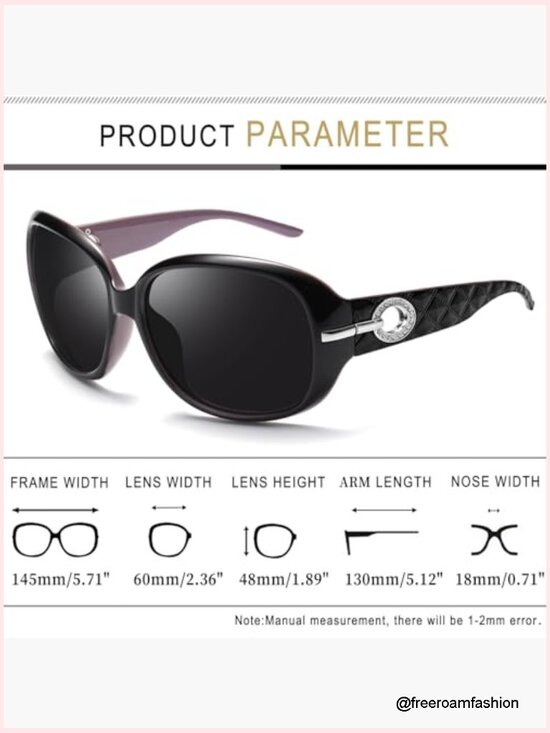 Vintage Oversized Rectangular Polarized UV Protection Sunglasses main image 4